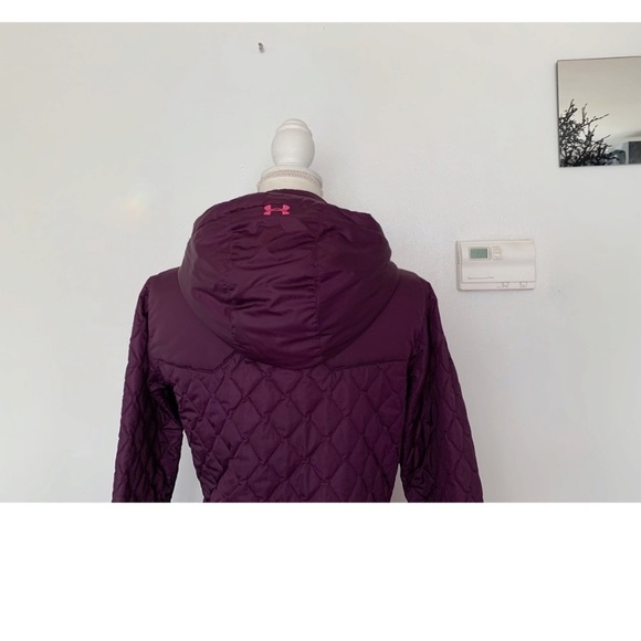 Under Armour Storm Purple Hooded Quilted Puffer Coat Size Medium - Picture 6 of 12